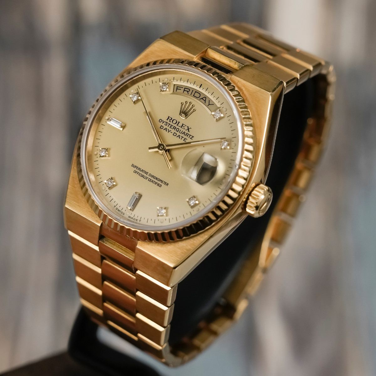 Rolex Oysterquartz Day-Date President or jaune 18K -1984--photo-2