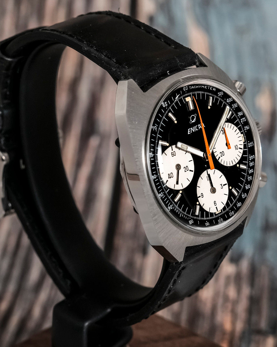 Enicar Chronographe Valjoux 72 "Gerhard Mitter" -1968--photo-3