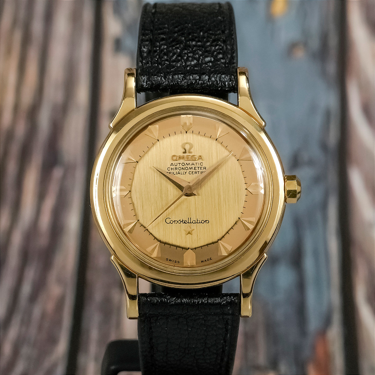 Omega Chronomètre Constellation "Pie Pan" De Luxe or jaune 18kts -1958- 