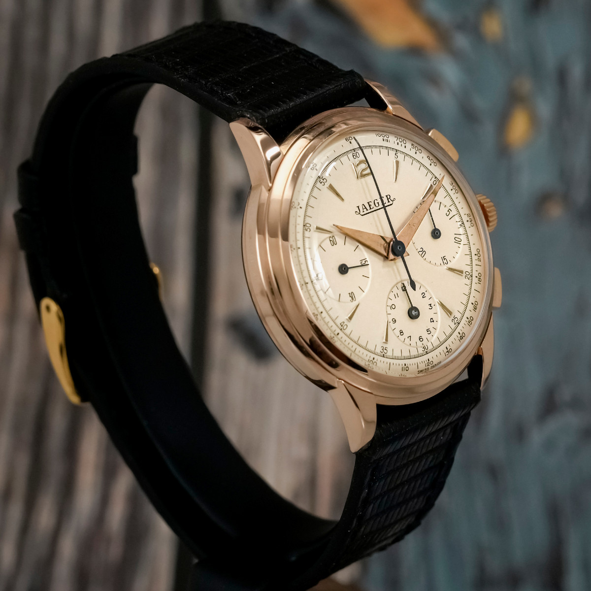 Jaeger-lecoultre Tri-compax Chronograph In 18k Yellow Gold - 1950-photo-3