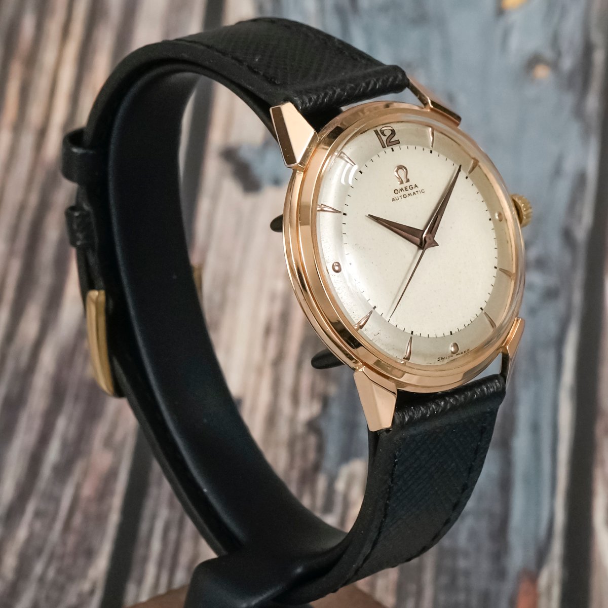 Omega Tresor "Spider Lugs" or rose 18k -1951- -photo-4