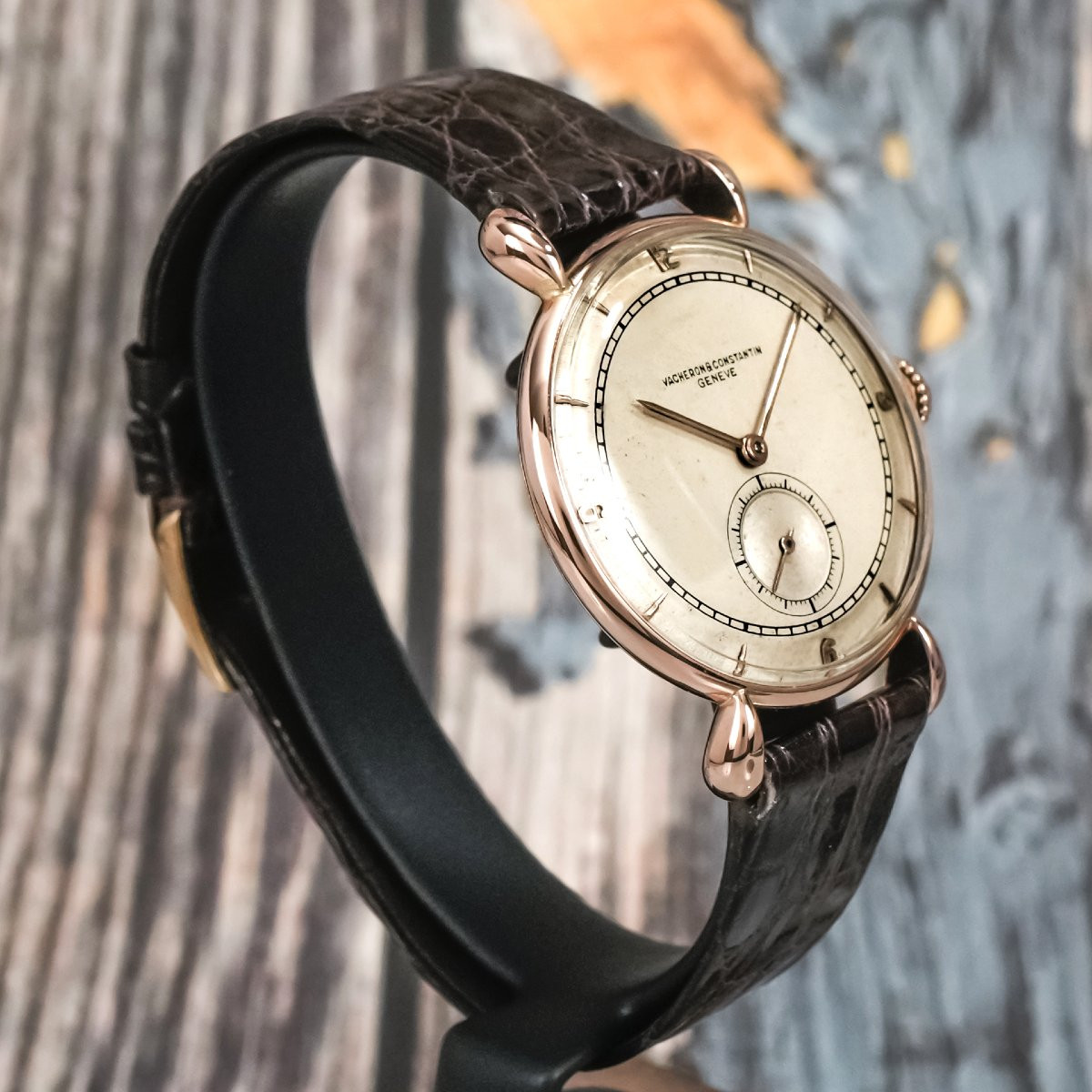 Vacheron Constantin Calatrava "Teardrop Lugs" or rose 18K -1946--photo-3