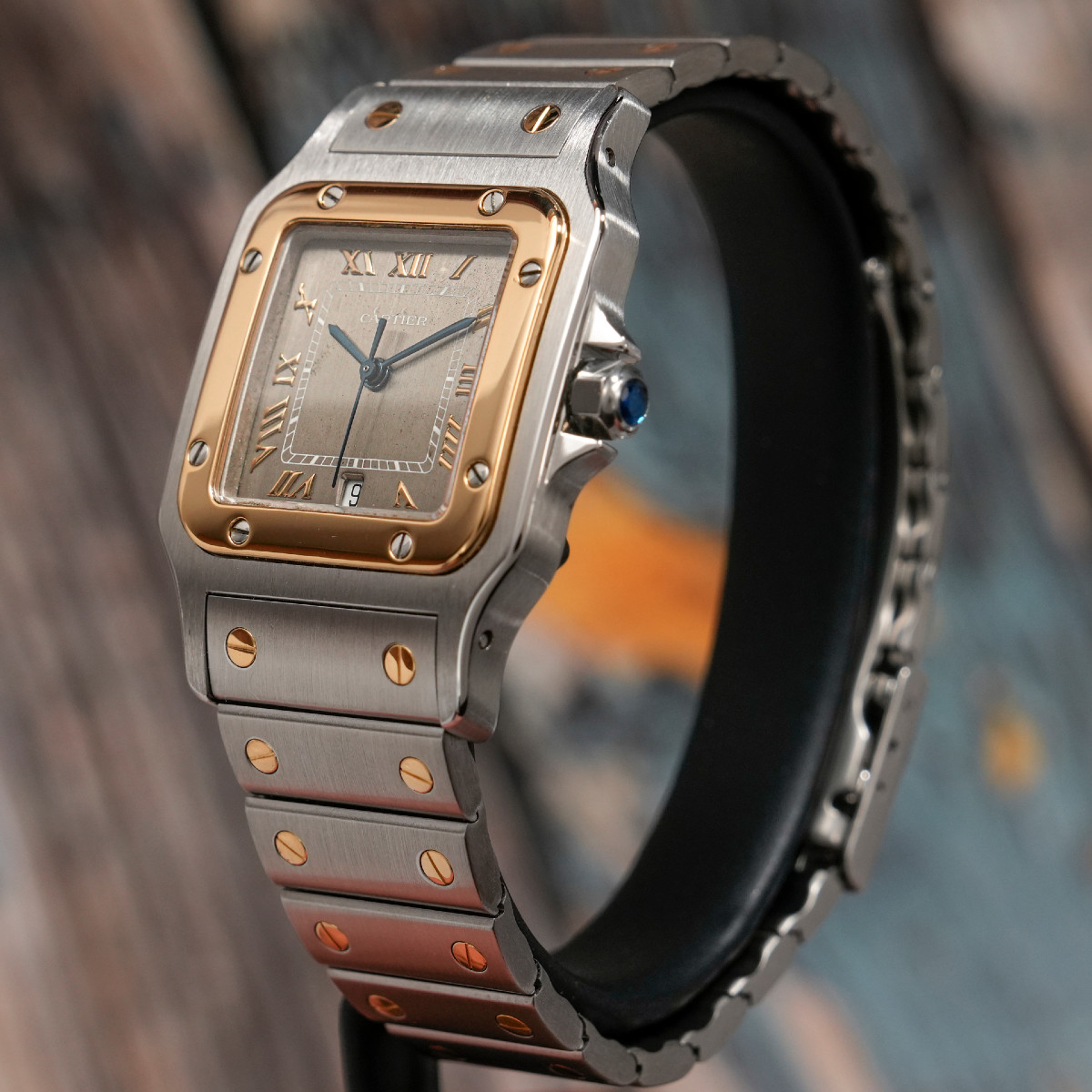 Cartier Santos Galbée Gold/steel Rhodium Dial -2005- -photo-2