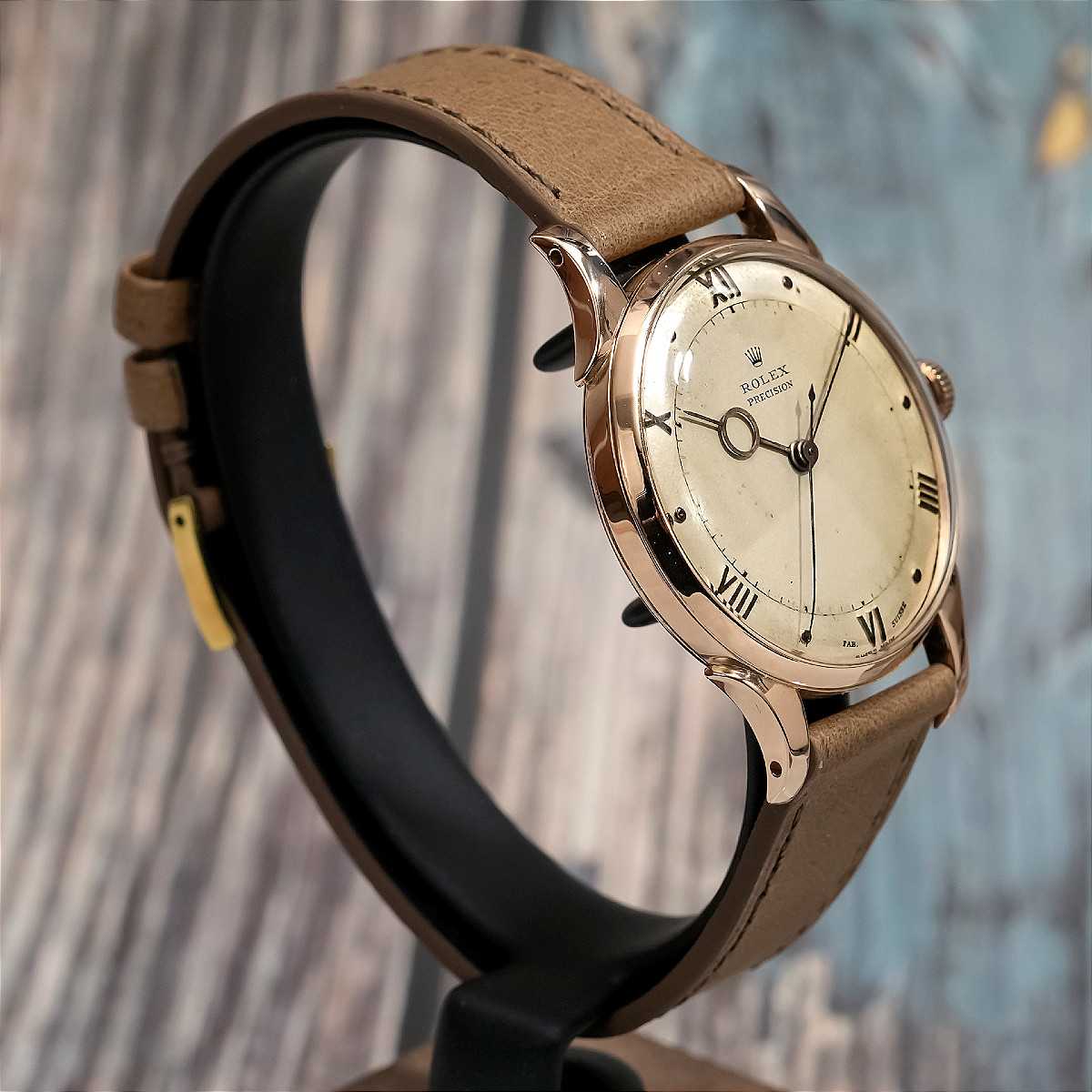 Rolex Precision 18k Rose Gold Circa 1950 -photo-3