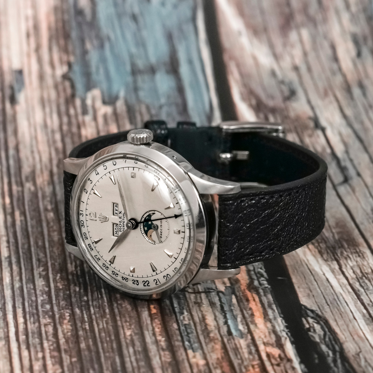 Rolex Perpetual  Precision "Padellone" Triple Date Phases de Lune -1952--photo-2