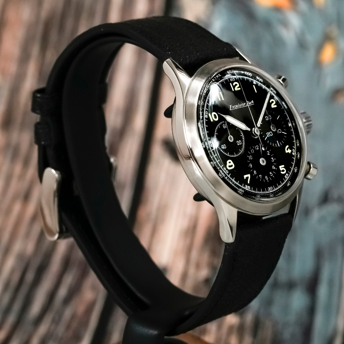 Excelsior Park Chronographe acier Tri-Compax 37 mm-photo-3