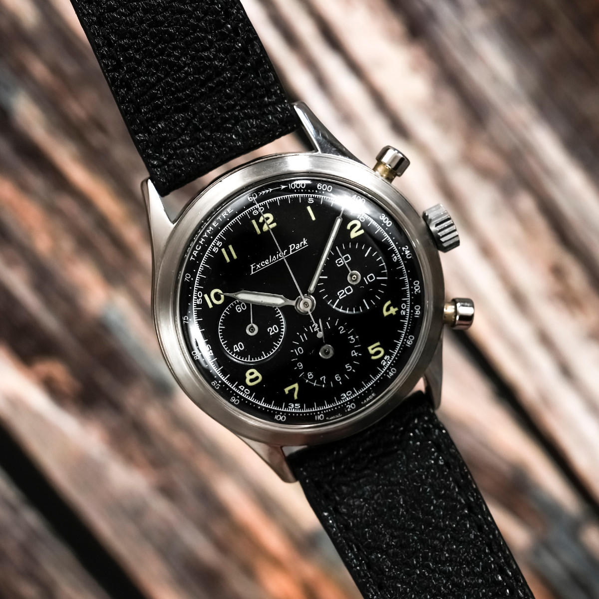 Excelsior Park Chronographe acier Tri-Compax 37 mm-photo-1