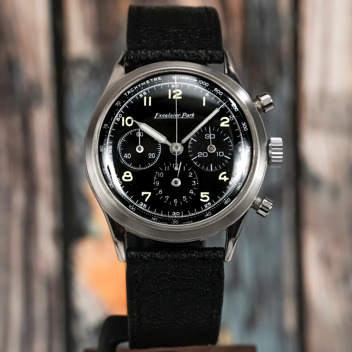 Excelsior Park Chronographe acier Tri-Compax 37 mm