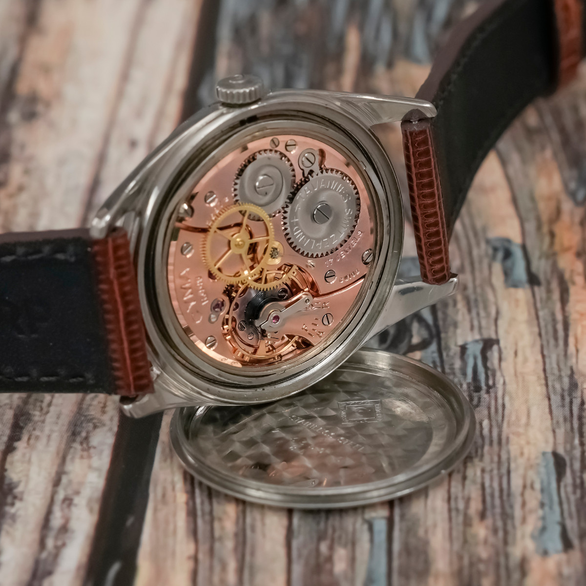 Cyma Chronometer Navystar Acier Inoxydable Circa 1950-photo-4