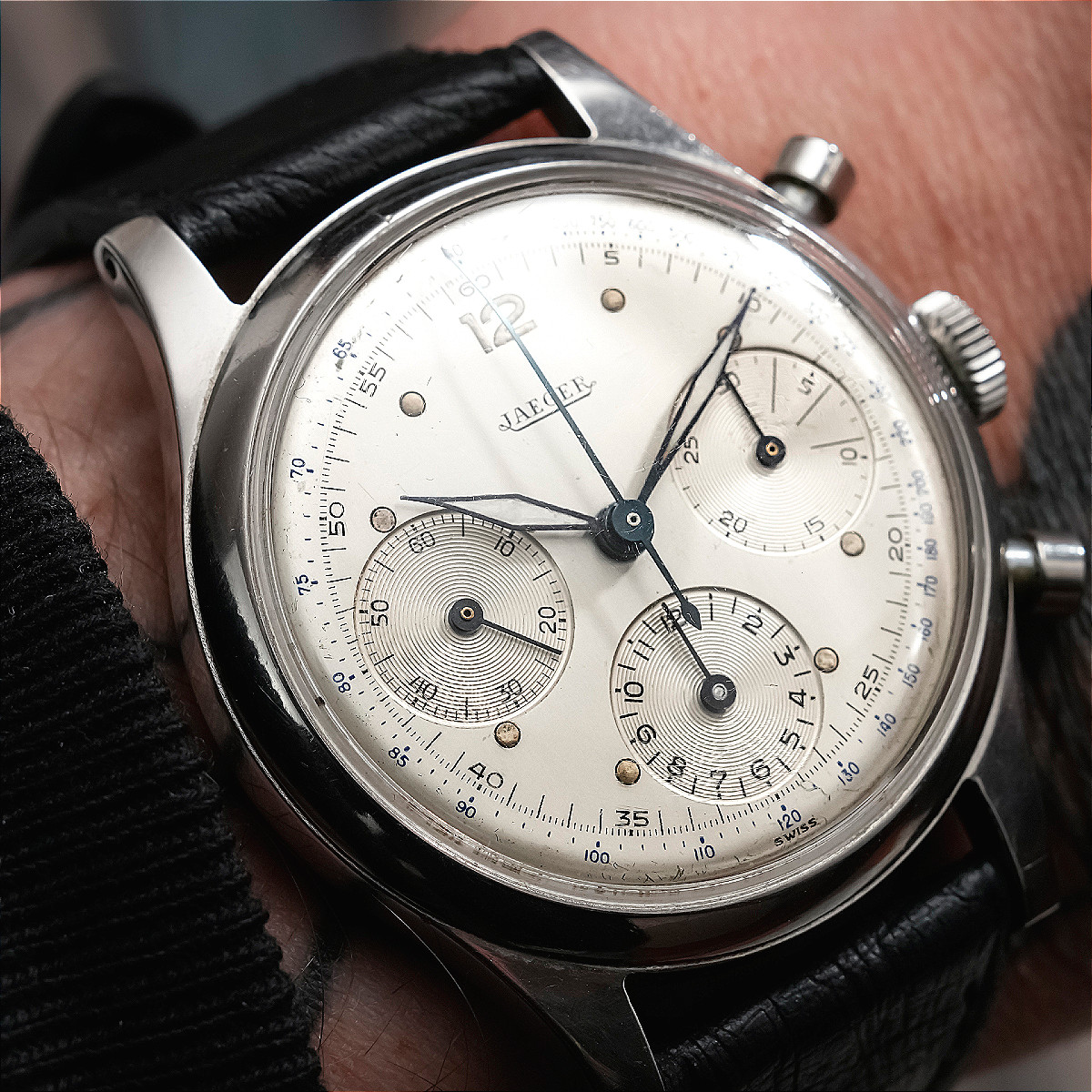 Tri-compax Jumbo 39 Mm Chronograph Circa 1950-photo-2
