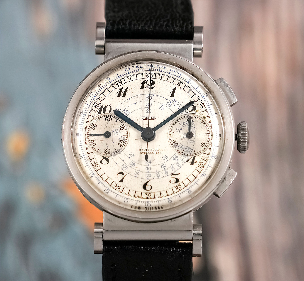 Jaeger LeCoultre Chronographe Bi-Compax Double Signature  Acier Inoxydable -1945--photo-2
