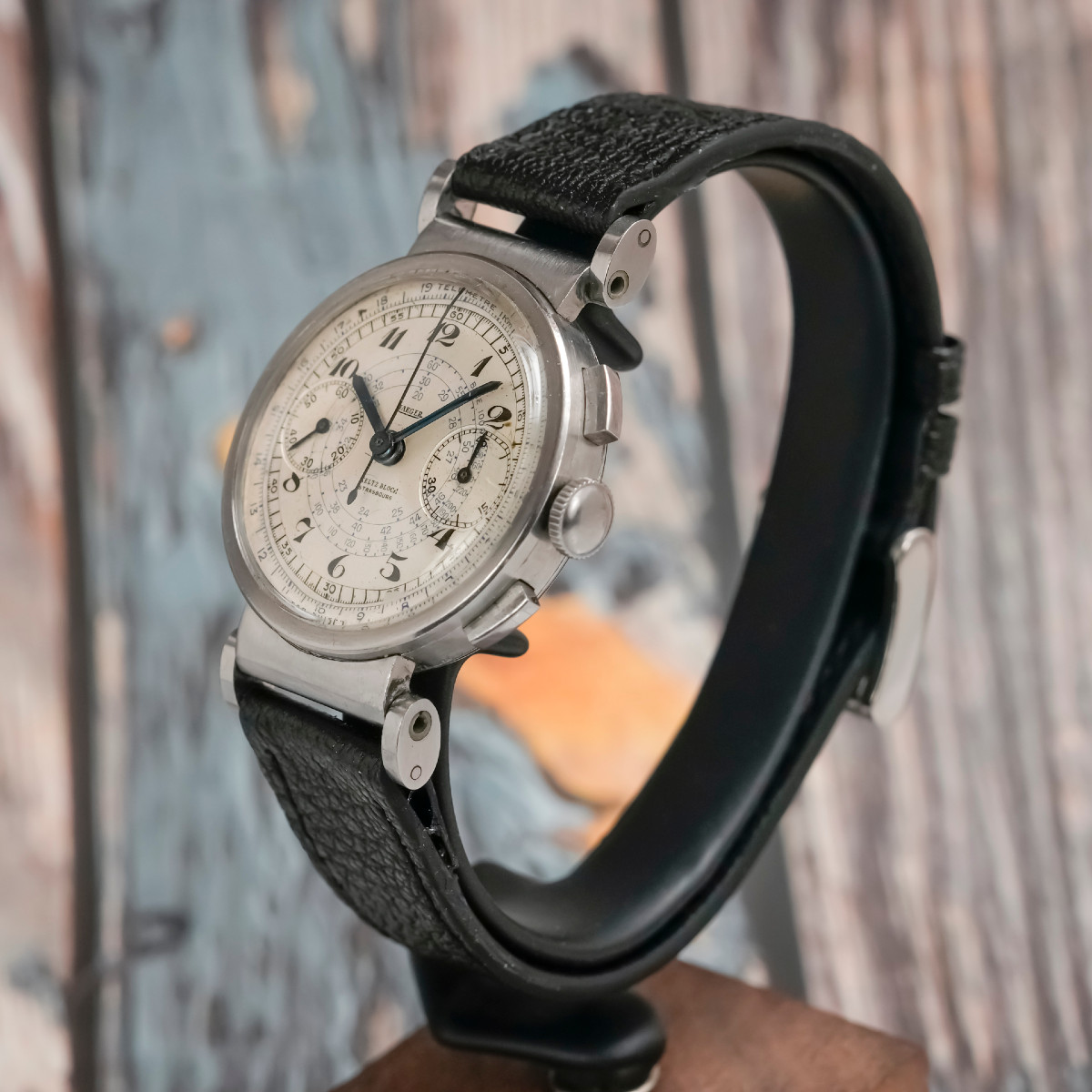 Jaeger LeCoultre Chronographe Bi-Compax Double Signature  Acier Inoxydable -1945--photo-3