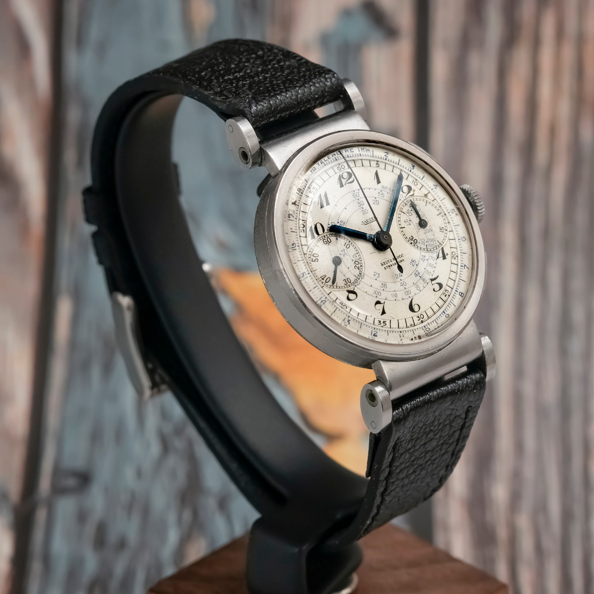 Jaeger LeCoultre Chronographe Bi-Compax Double Signature  Acier Inoxydable -1945--photo-4