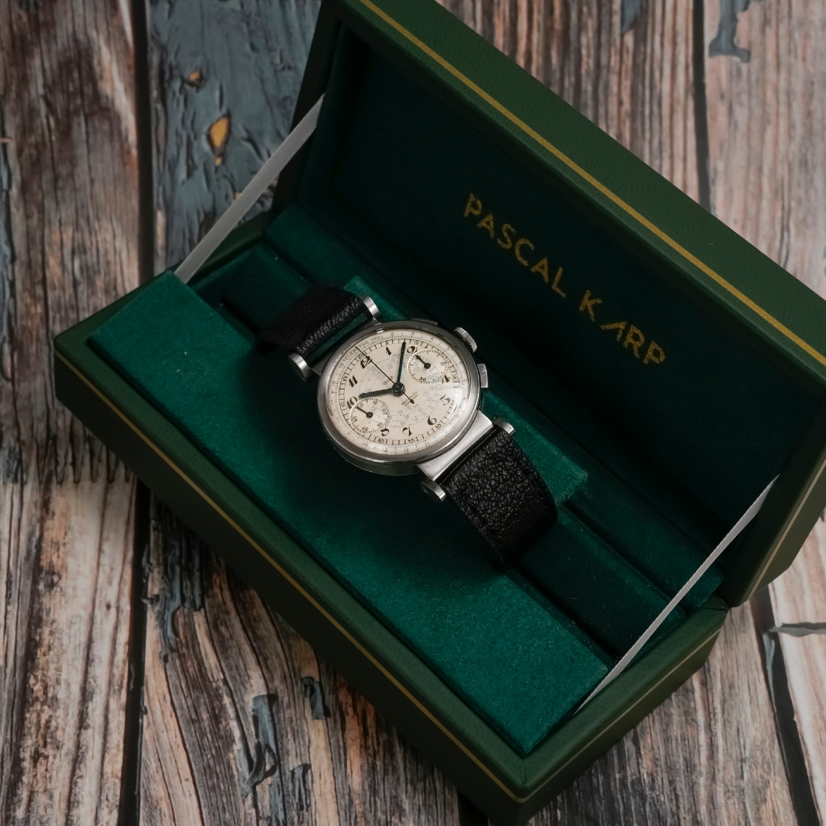 Jaeger LeCoultre Chronographe Bi-Compax Double Signature  Acier Inoxydable -1945--photo-3