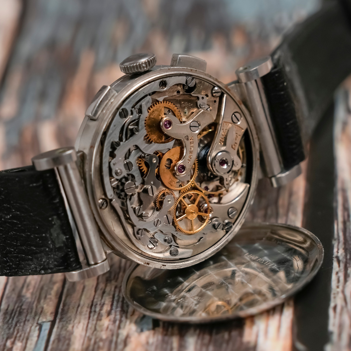 Jaeger LeCoultre Chronographe Bi-Compax Double Signature  Acier Inoxydable -1945--photo-5