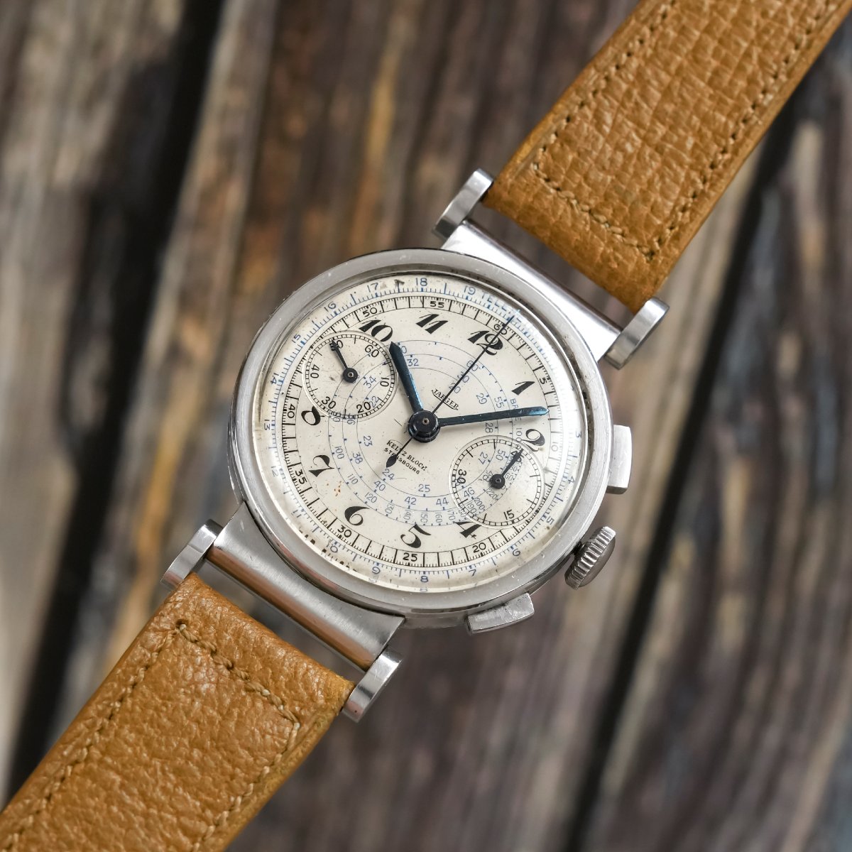 Jaeger LeCoultre Chronographe Bi-Compax Double Signature  Acier Inoxydable -1945--photo-1
