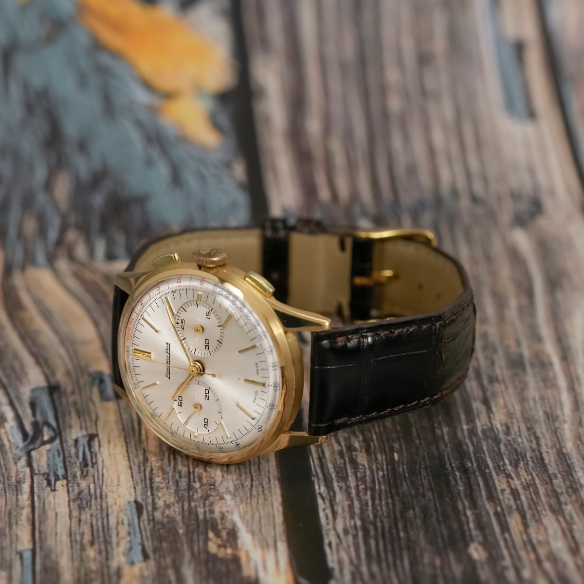 Excelsior Park Bi-compax Chronograph 18k Yellow Gold Circa 1960-photo-1