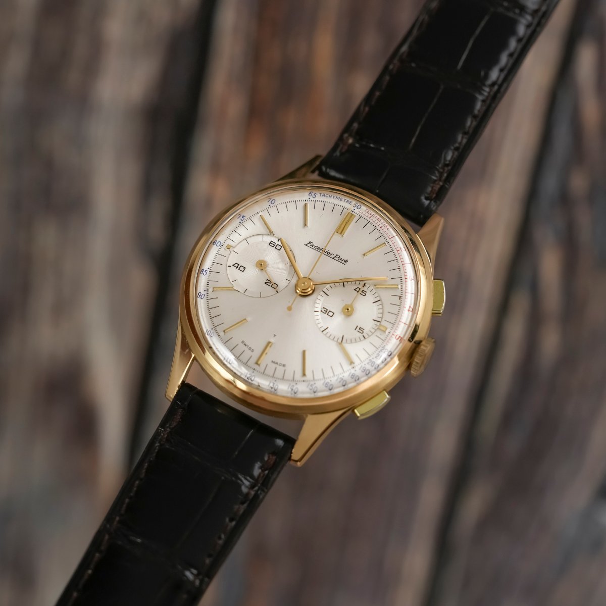 Excelsior Park Bi-compax Chronograph 18k Yellow Gold Circa 1960-photo-2