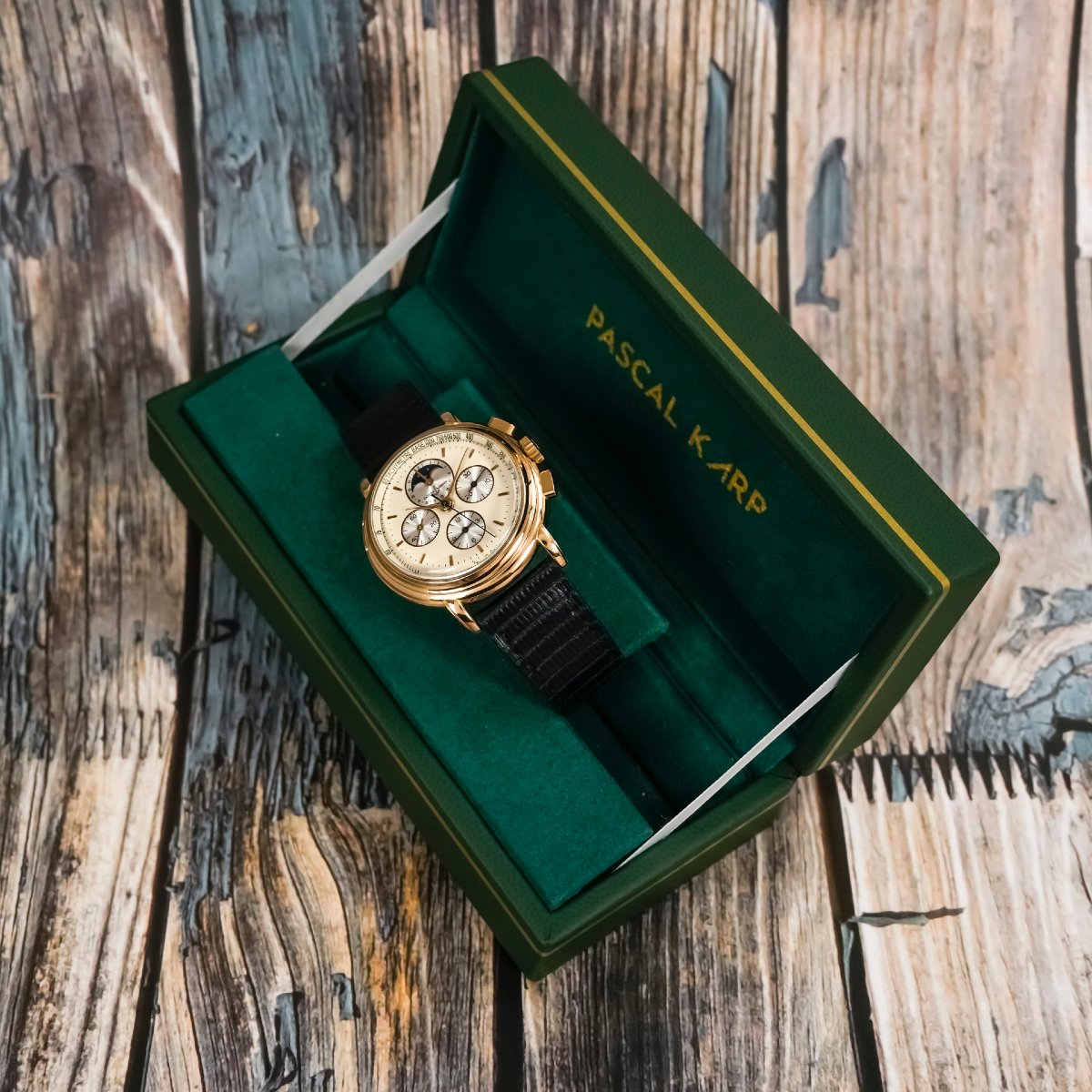 Ulysse Nardin Calendar Chronograph 18k Rose Gold Circa 1990-photo-3