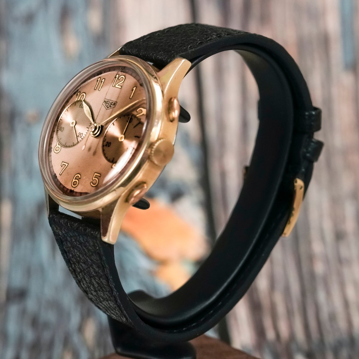 Chronographe Heuer Big Eyes Jumbo 37.5 mm Circa 1950-photo-3
