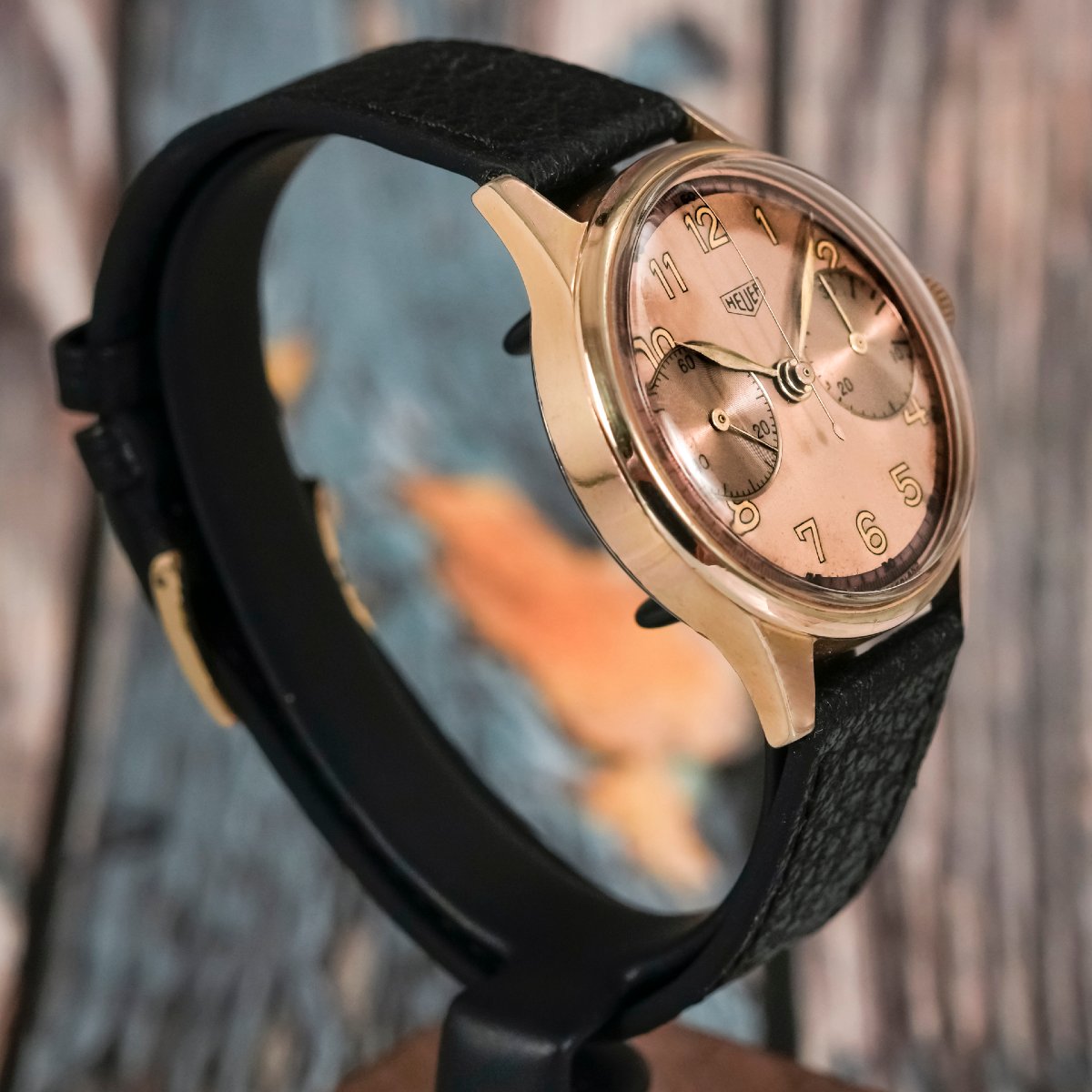 Chronographe Heuer Big Eyes Jumbo 37.5 mm Circa 1950-photo-4