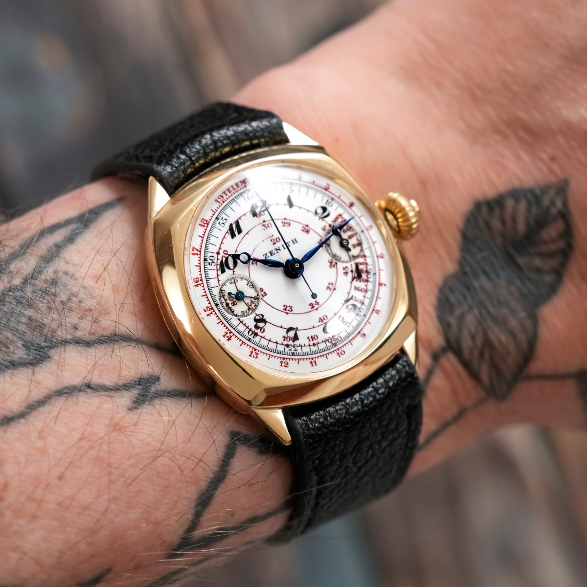 Zenith Chronographe  Mono-Poussoir Or Jaune 18k Circa 1935-photo-2