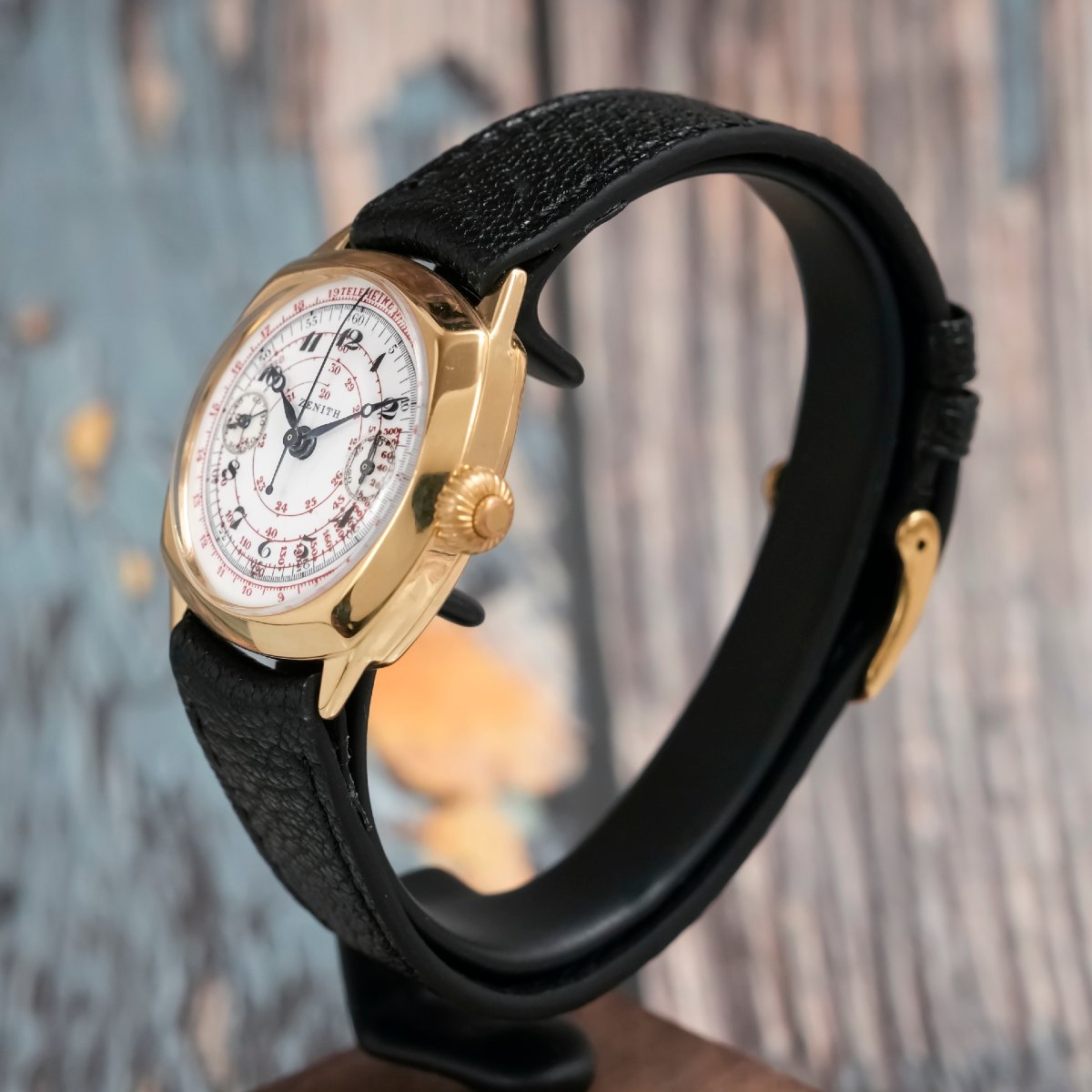 Zenith Chronographe  Mono-Poussoir Or Jaune 18k Circa 1935-photo-3
