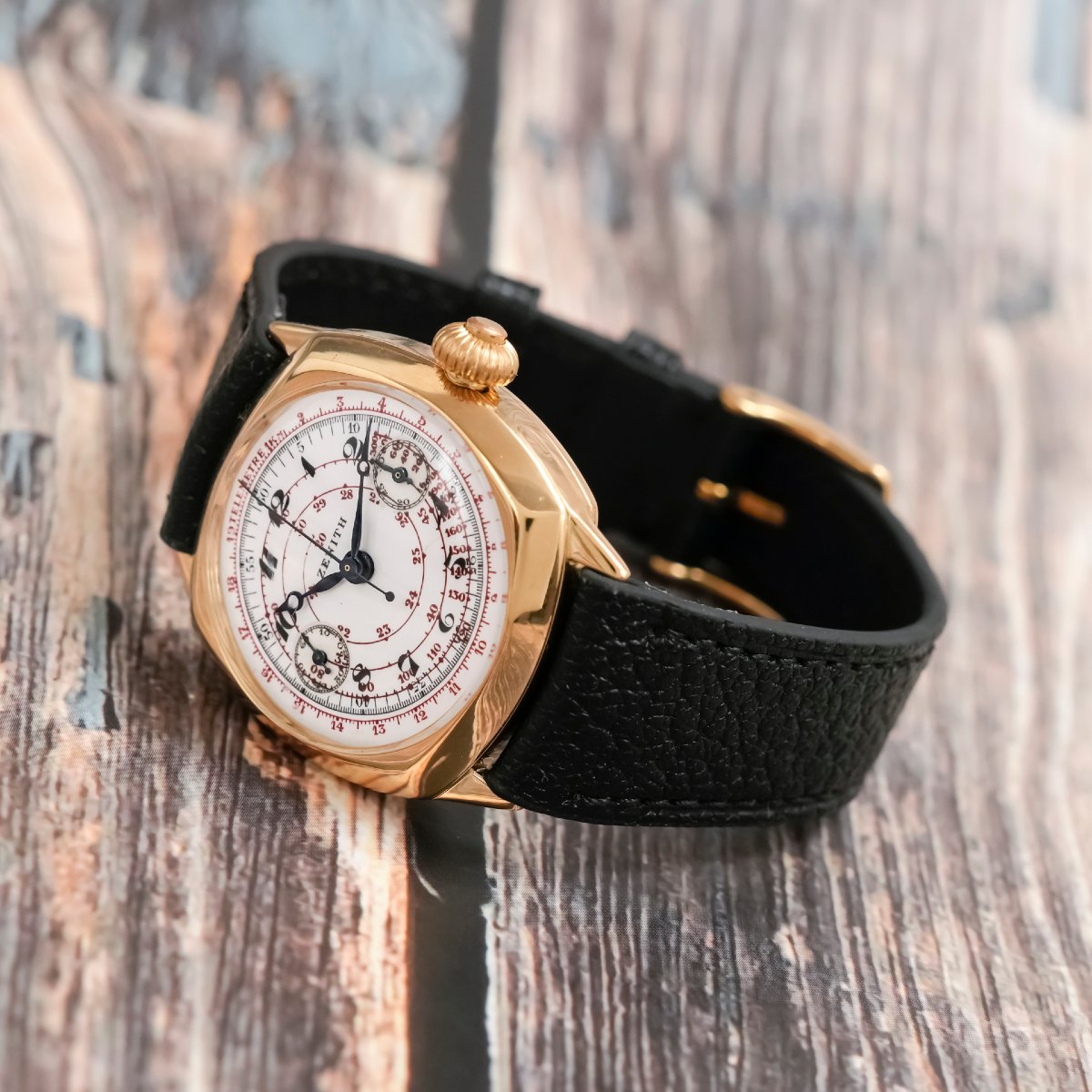 Zenith Chronographe  Mono-Poussoir Or Jaune 18k Circa 1935-photo-2