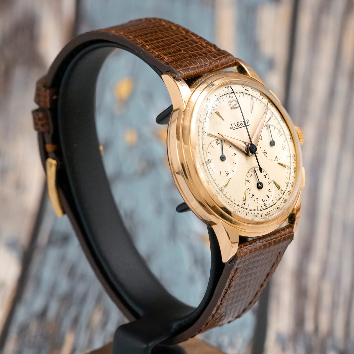 Jaeger-lecoultre 18k Rose Gold Tri-compax Chronograph - 1950 - -photo-4
