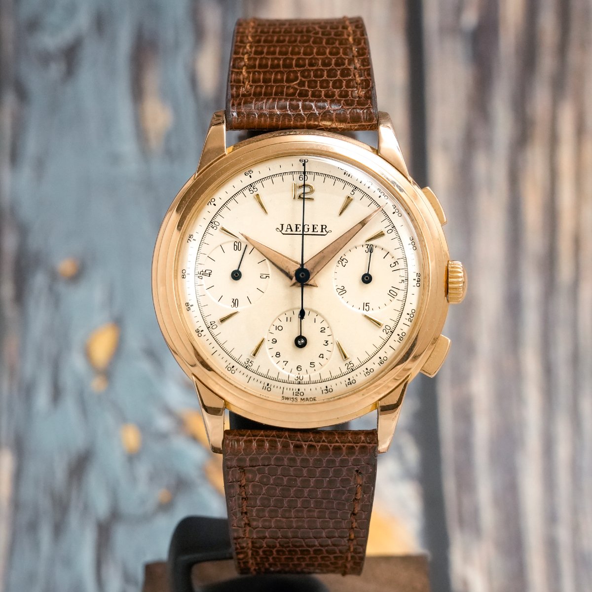 Jaeger-lecoultre 18k Rose Gold Tri-compax Chronograph - 1950 - 