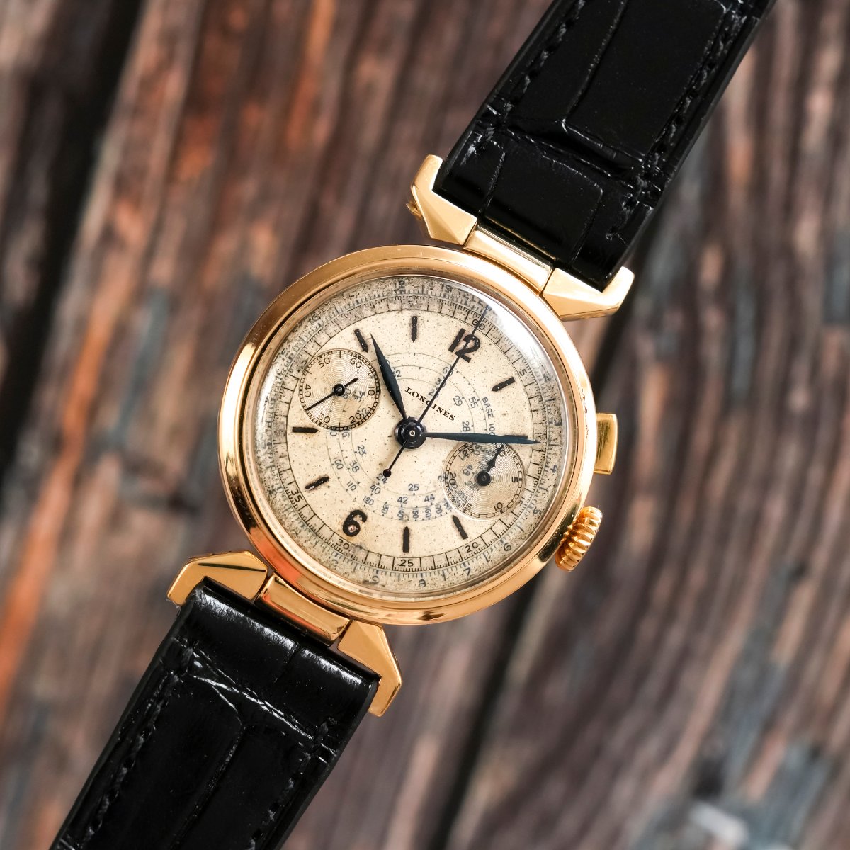 Longines 18k Yellow Gold Single-push-button Flyback Chronograph -1936- -photo-1