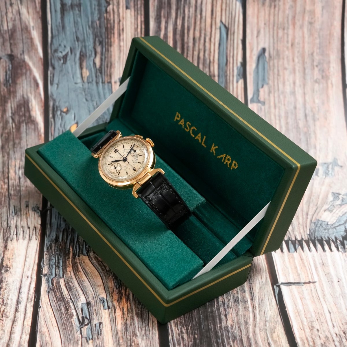 Longines 18k Yellow Gold Single-push-button Flyback Chronograph -1936- -photo-2