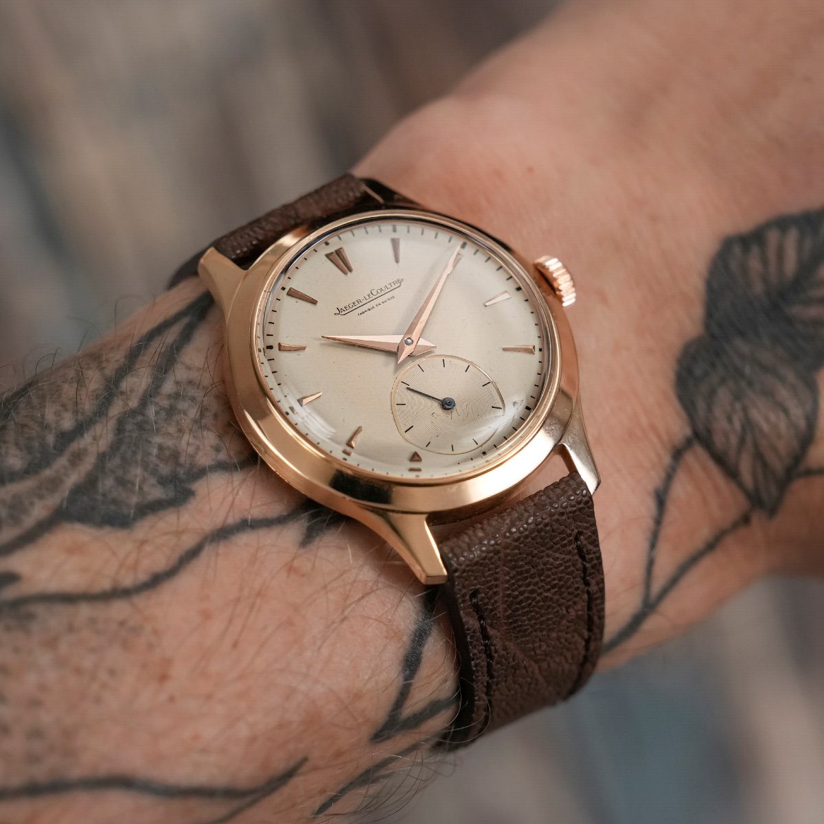 Jaeger LeCoultre Calatrava Or Rose 18K Circa 1950-photo-2