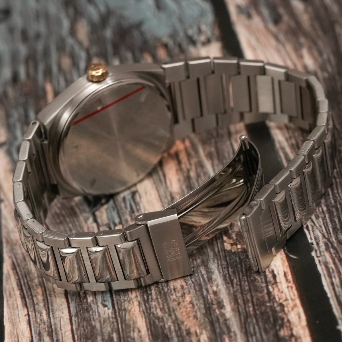 Iwc Ingenieur Sl Automatic “graph Paper Dial” Gold And Steel -1987- -photo-4