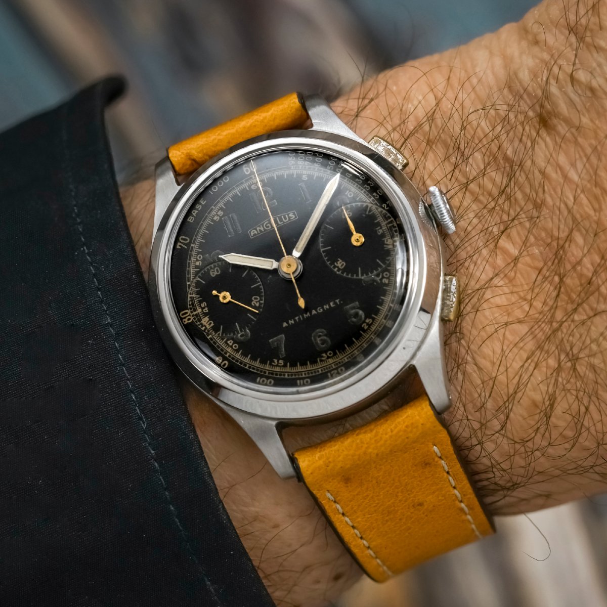 Angelus Chronograph  Stainless Steel Circa 1940 -photo-2