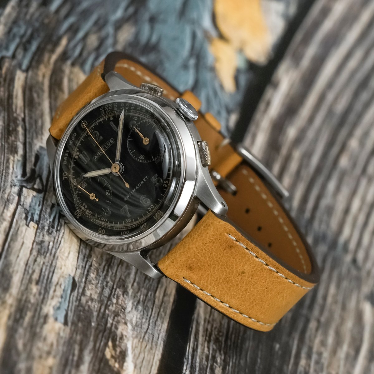 Angelus Chronograph  Stainless Steel Circa 1940 -photo-1
