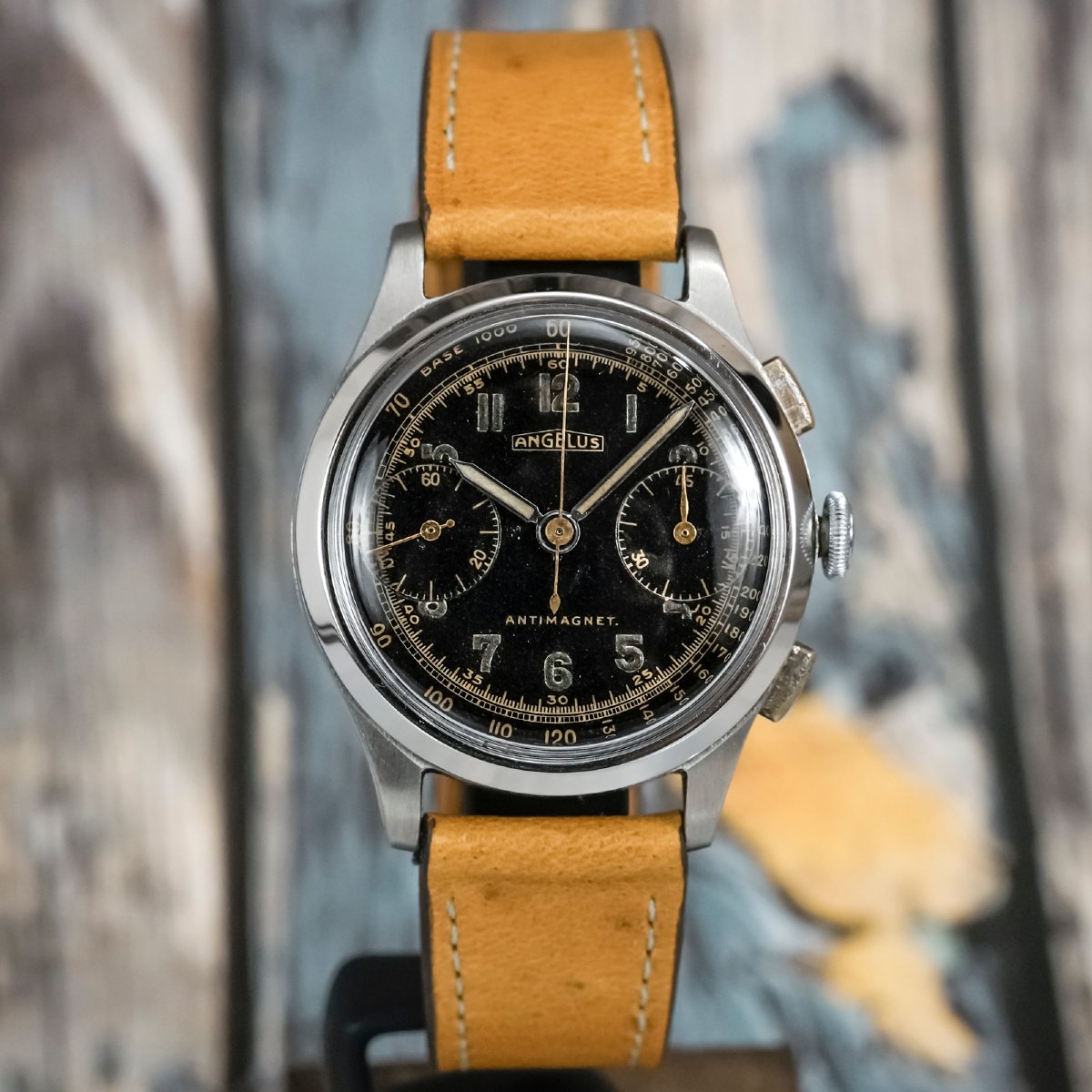 Angelus Chronograph  Stainless Steel Circa 1940 