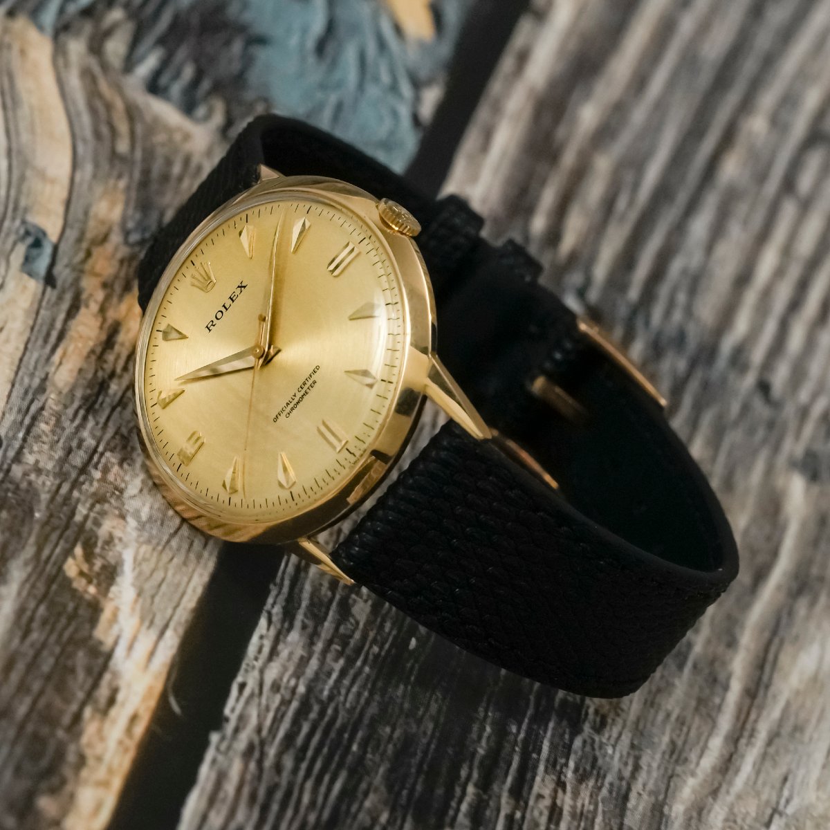 Rolex Precision Chronomètre  36 mm Or Jaune 18 Kts Circa 1955 -photo-1