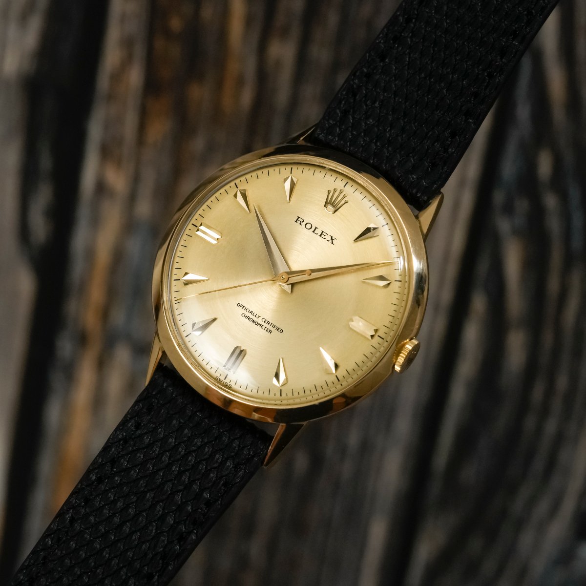 Rolex Precision Chronomètre  36 mm Or Jaune 18 Kts Circa 1955 -photo-2