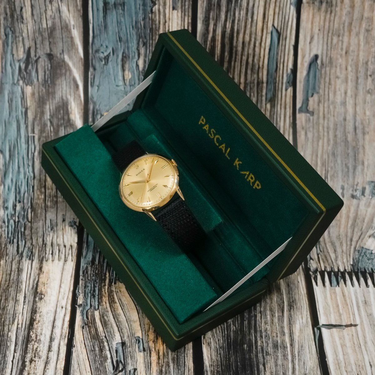 Rolex Precision Chronomètre  36 mm Or Jaune 18 Kts Circa 1955 -photo-3