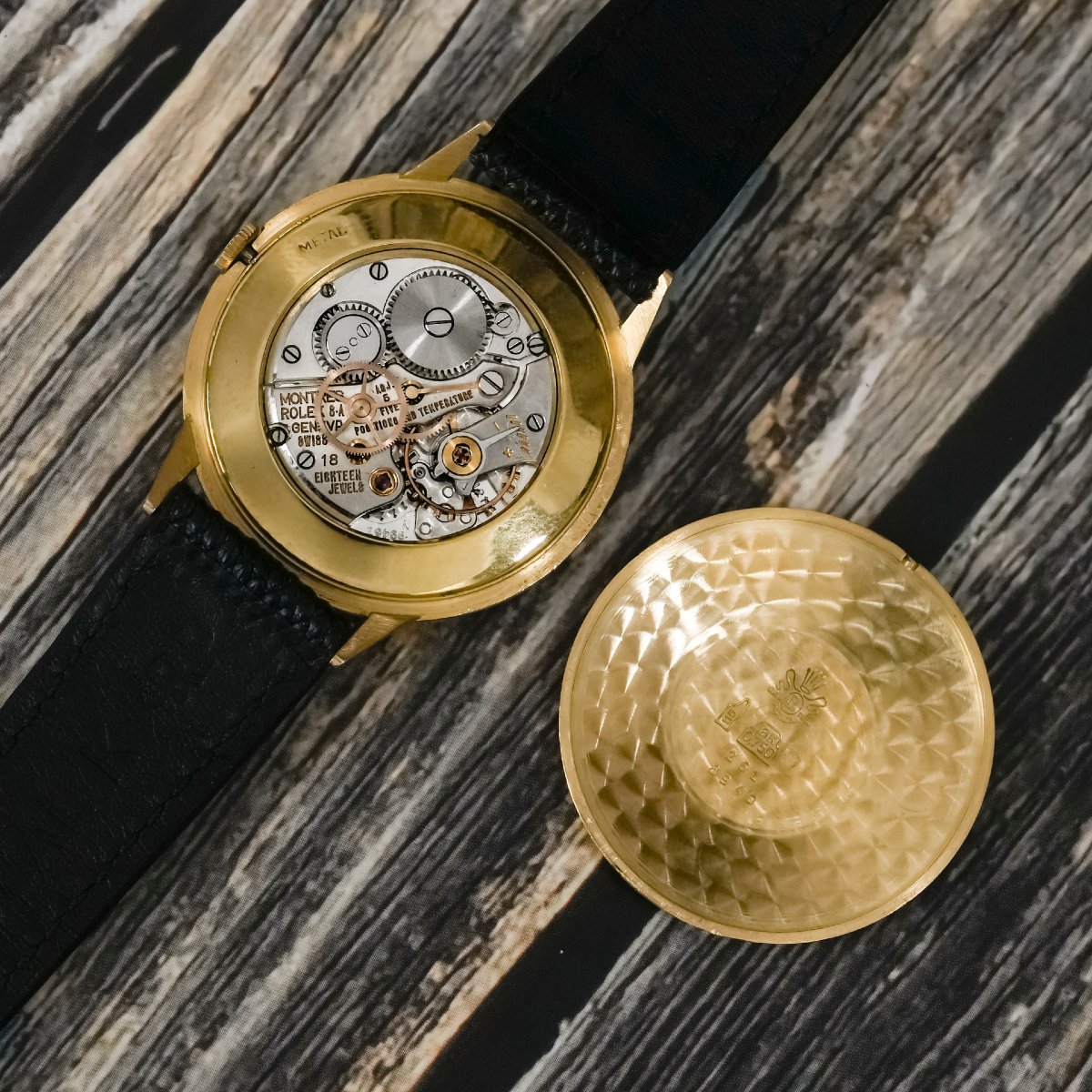 Rolex Precision Chronomètre  36 mm Or Jaune 18 Kts Circa 1955 -photo-6