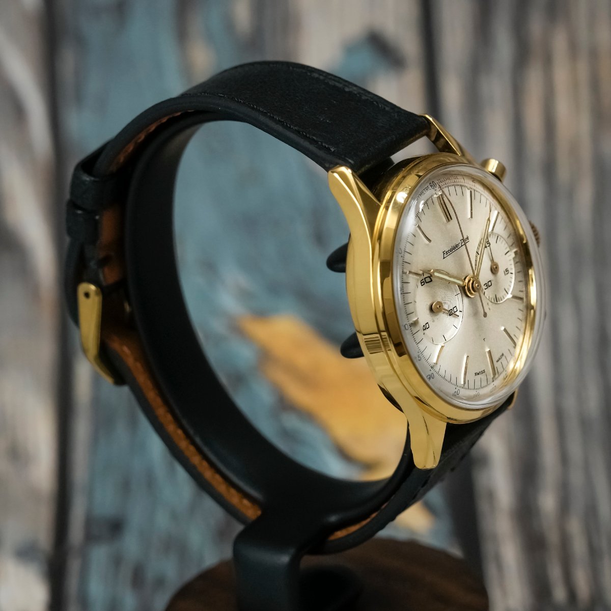 Excelsior Park Bi-compax Chronograph, 18k Yellow Gold, Circa 1960-photo-4