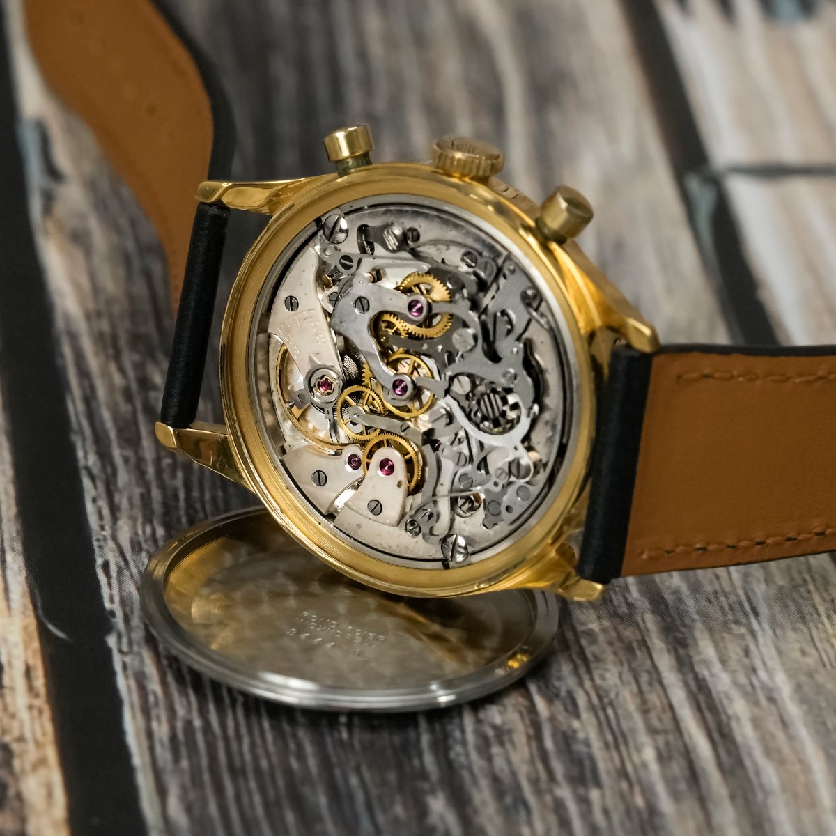 Excelsior Park Bi-compax Chronograph, 18k Yellow Gold, Circa 1960-photo-5
