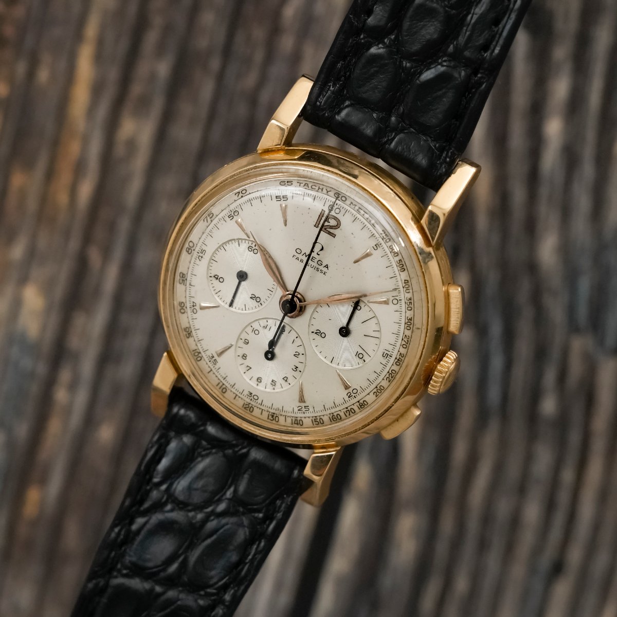  Chronographe Omega Tri-Compax Or Rose 18k -1947--photo-1