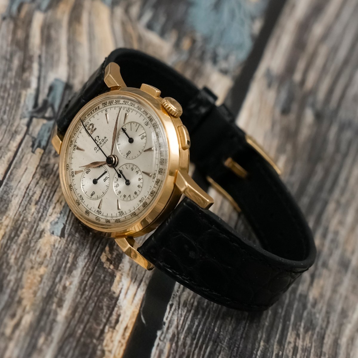  Chronographe Omega Tri-Compax Or Rose 18k -1947--photo-2
