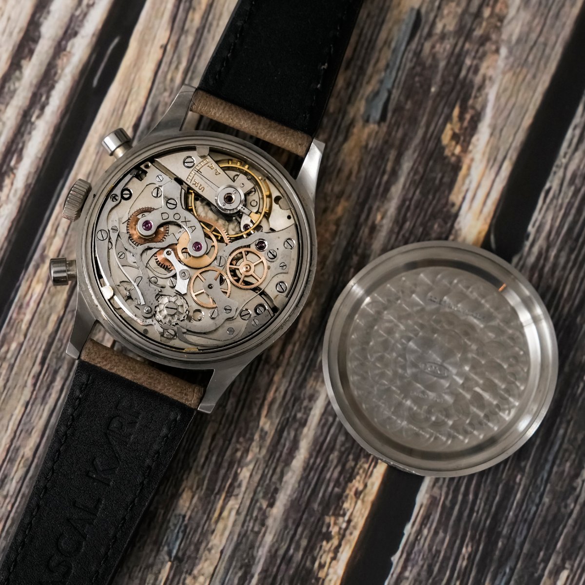 Chronographe Pulsomètre Doxa  "Sector Dial" Circa 1950-photo-5