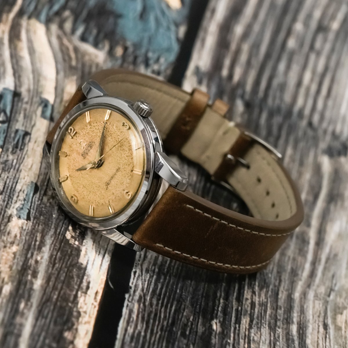 Omega Seamaster Acier Automatique "Tabacco Dial" -1955- -photo-2