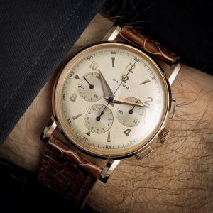 Vintage Omega Chronograph 18kt Rose Gold Ref.2439 Cal.321 -1953-