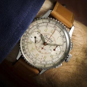  Chronographe Vintage Breitling Chronomat Acier Inoxydable Réf.769 Cal.venus 175 -1946-