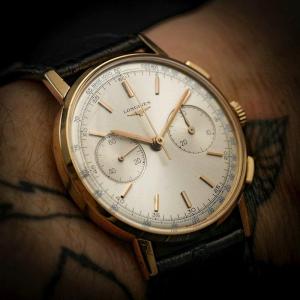 Longines, Flyback Chronograph Cal.30ch Rose Gold 18kts 36 Mm-1966-